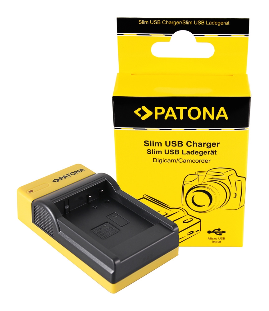 PATONA Slim Micro-USB Ladegerät f. Panasonic DMW-BLG10
