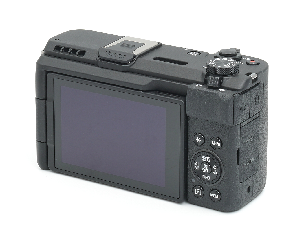 Kompaktkamera, Digitalkamera, LCD-Bildschirm, Rückendisplay, Bedienelemente rechts