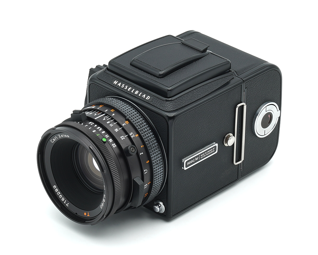 Hasselblad 500C/M, Mittelformatkamera, Filmkamera, schwarze Kamera, Carl-Zeiss-Objektiv