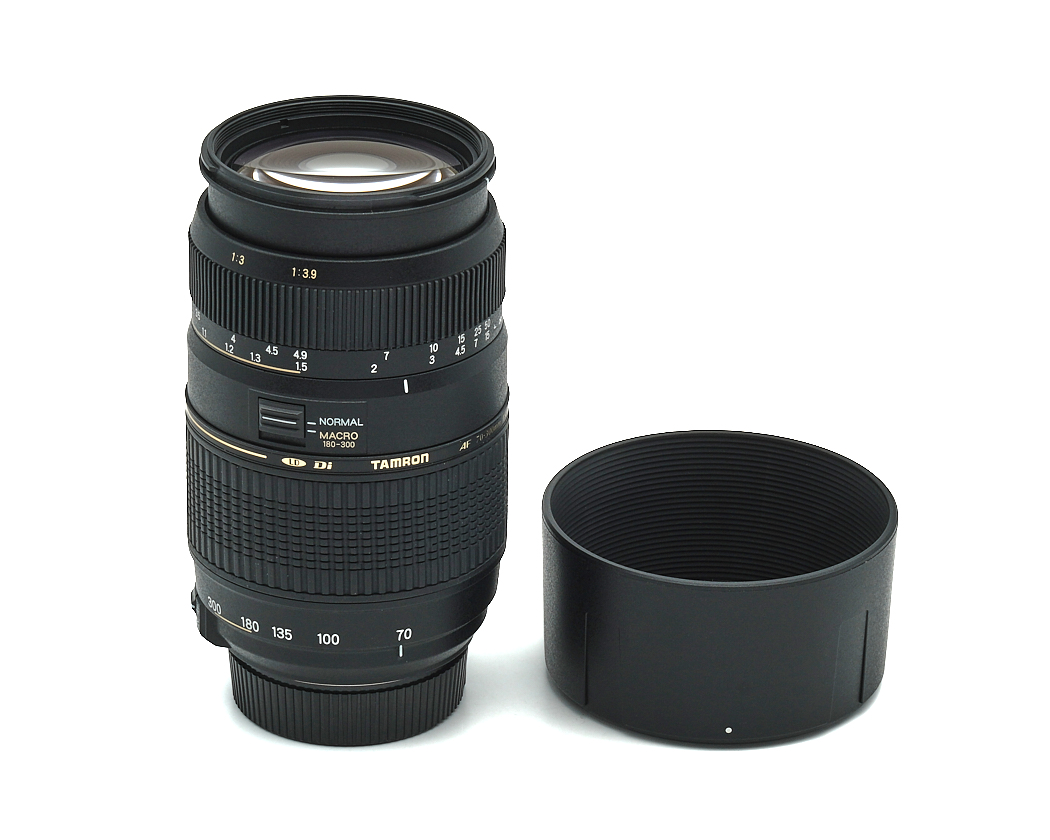 objektiv, telezoom, Tamron, metallisch, schwarz