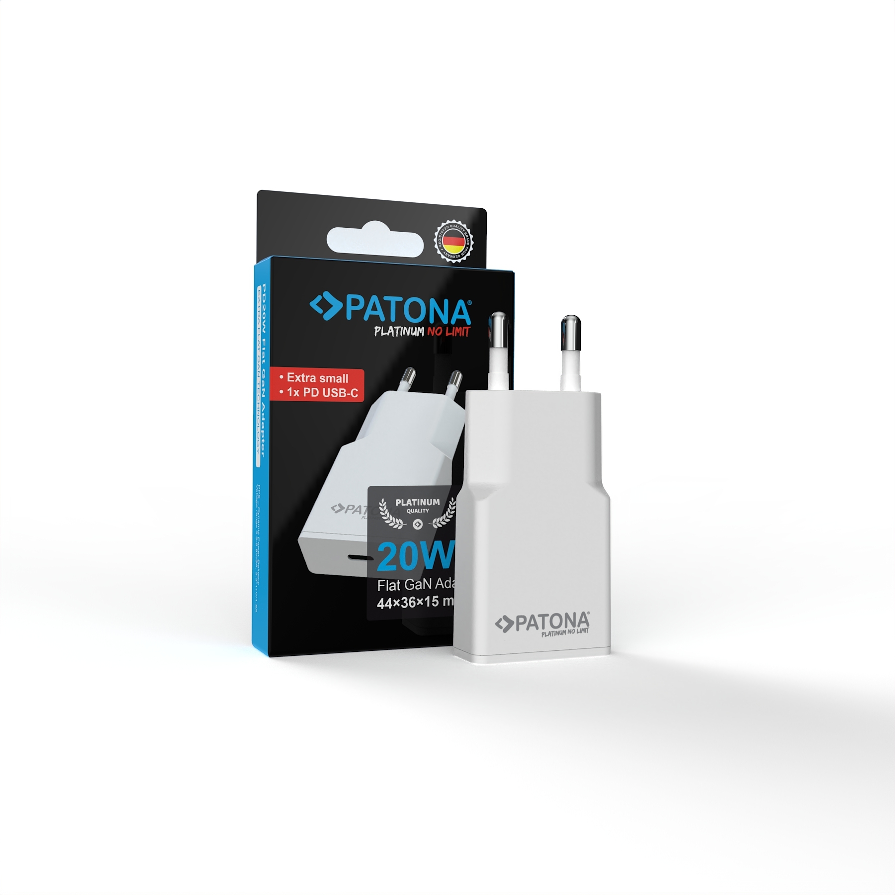 PATONA Platinum GaN PD20W Flat Adapter weiß 1x USB-C
