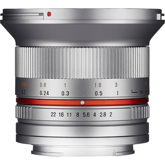 Samyang MF 12mm 2.0 APS-C Fuji X silber