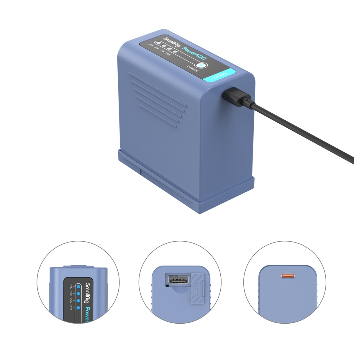 SmallRig 4267 NP-F970 USB-C (Sony) aufladbare Kamerabatterie