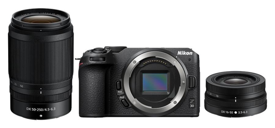 Nikon Z30 + DX Z 16-50mm 3.5-6.3 + DX Z 50-250mm 4.5-6.3