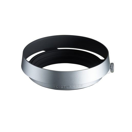Kameragegenlichtblende, Metall, silberfarben, rund, Schraubfassung