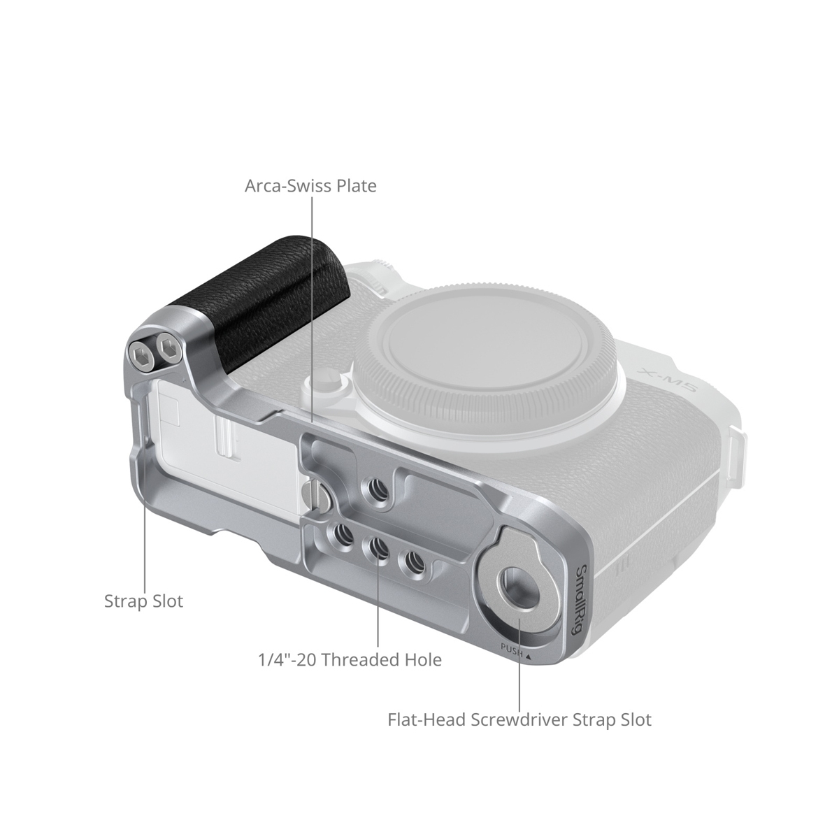 SmallRig 4875 L-Shape Mount Plate mit Silikongriff