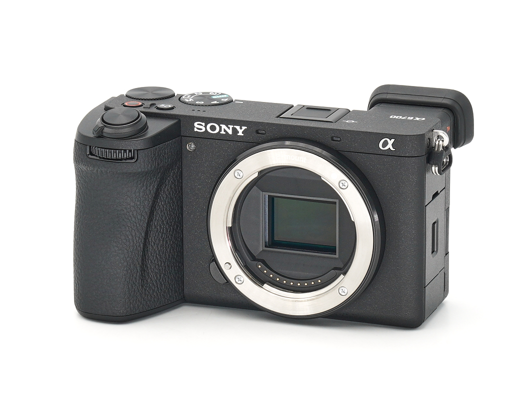 kamera, spiegellos, Sony, objektivfassung, schwarz