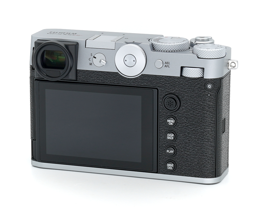 kamera, Spiegellose Kamera, LCD-Bildschirm, Silber-Schwarz, Drehknöpfe