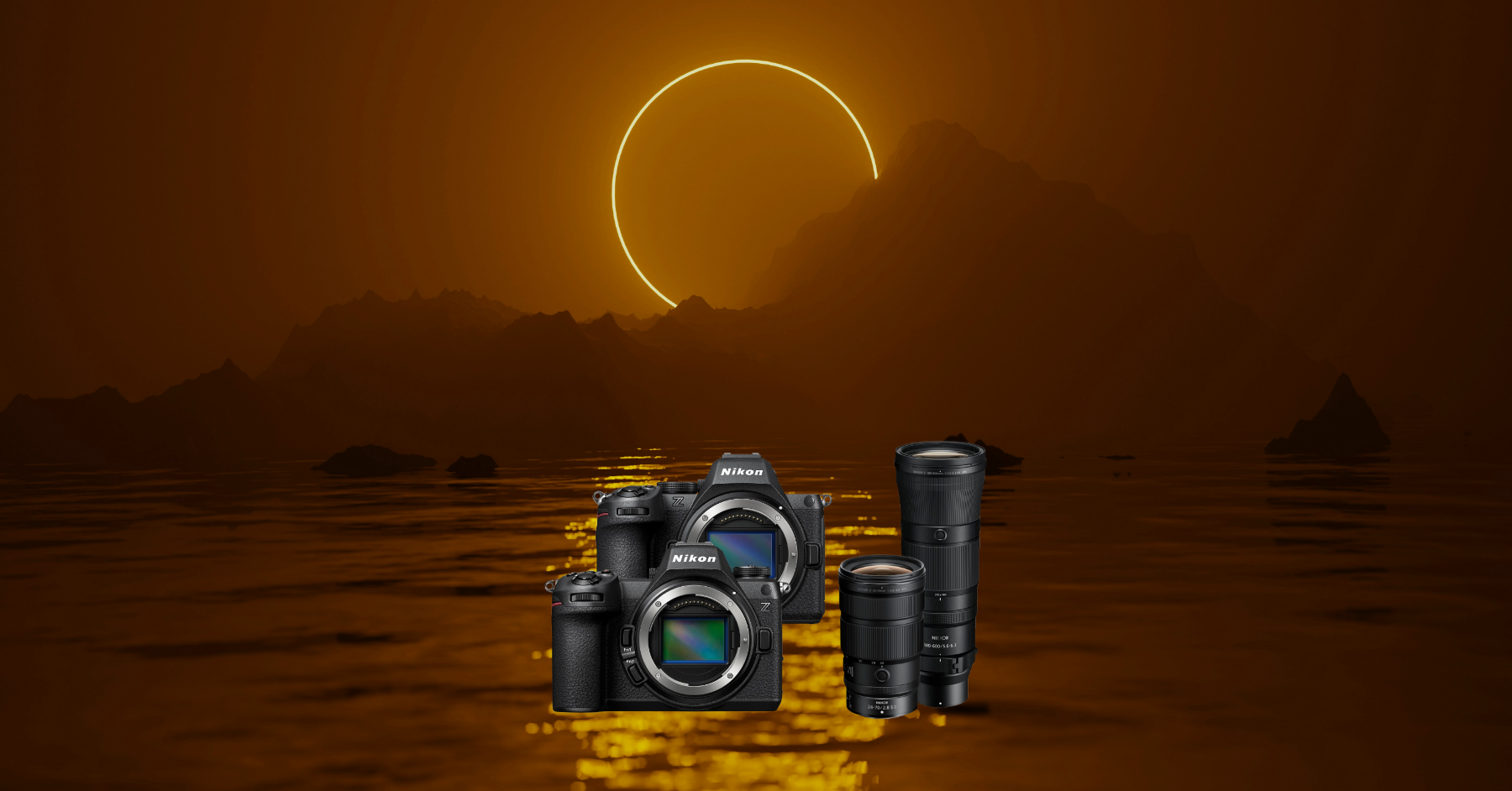 kamera, Nikon, digital, Objektive, Sonnenuntergang