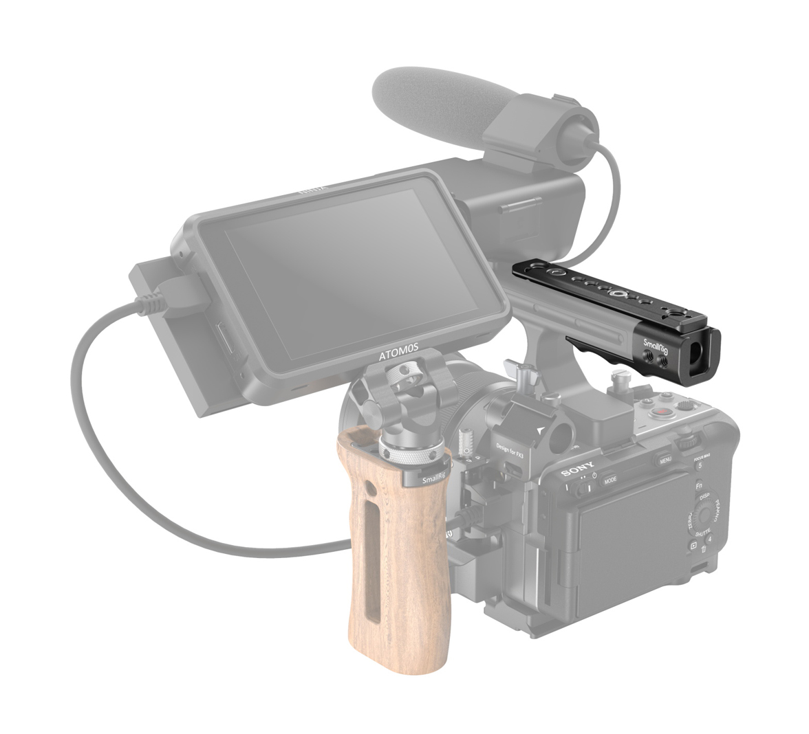 SmallRig 3490 XLR Handgrifferweiterung mit NATO Schiene für Sony FX3