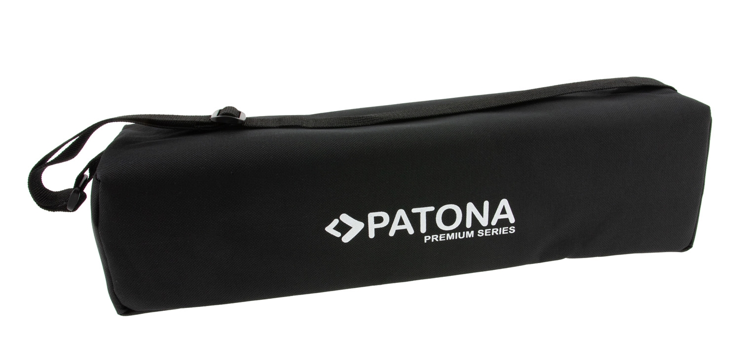 PATONA Premium Stativ GEZI PRO 165 4-fach ausziehbar von 56,5cm bis 165cm inkl. Tasche