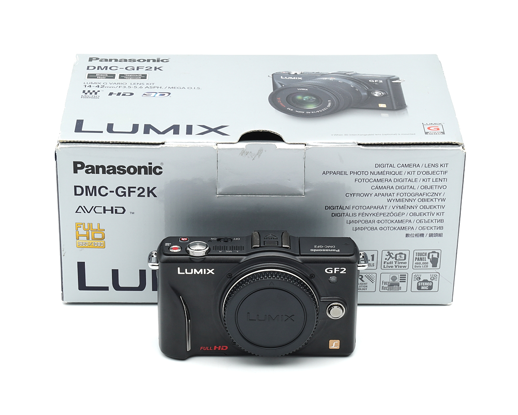 Panasonic Lumix DMC-GF2 schwarz MFT Gehäuse Topzustand #47566**