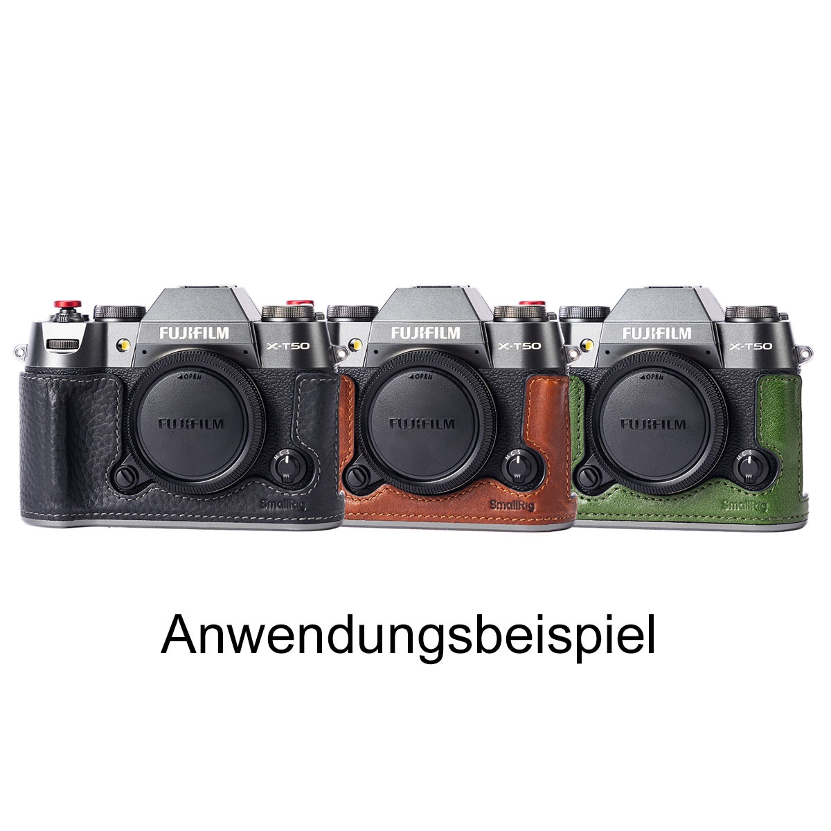 SmallRig 4709 Leather Half Case Kit für Fujifilm X-T50 schwarz