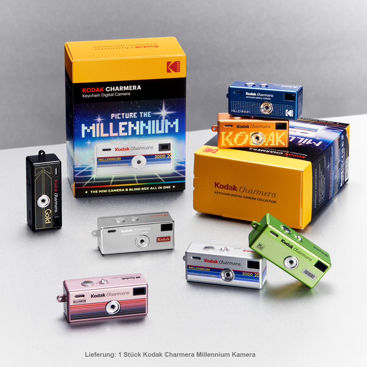 kamera, kodak, charmera, millennium, geschenkbox