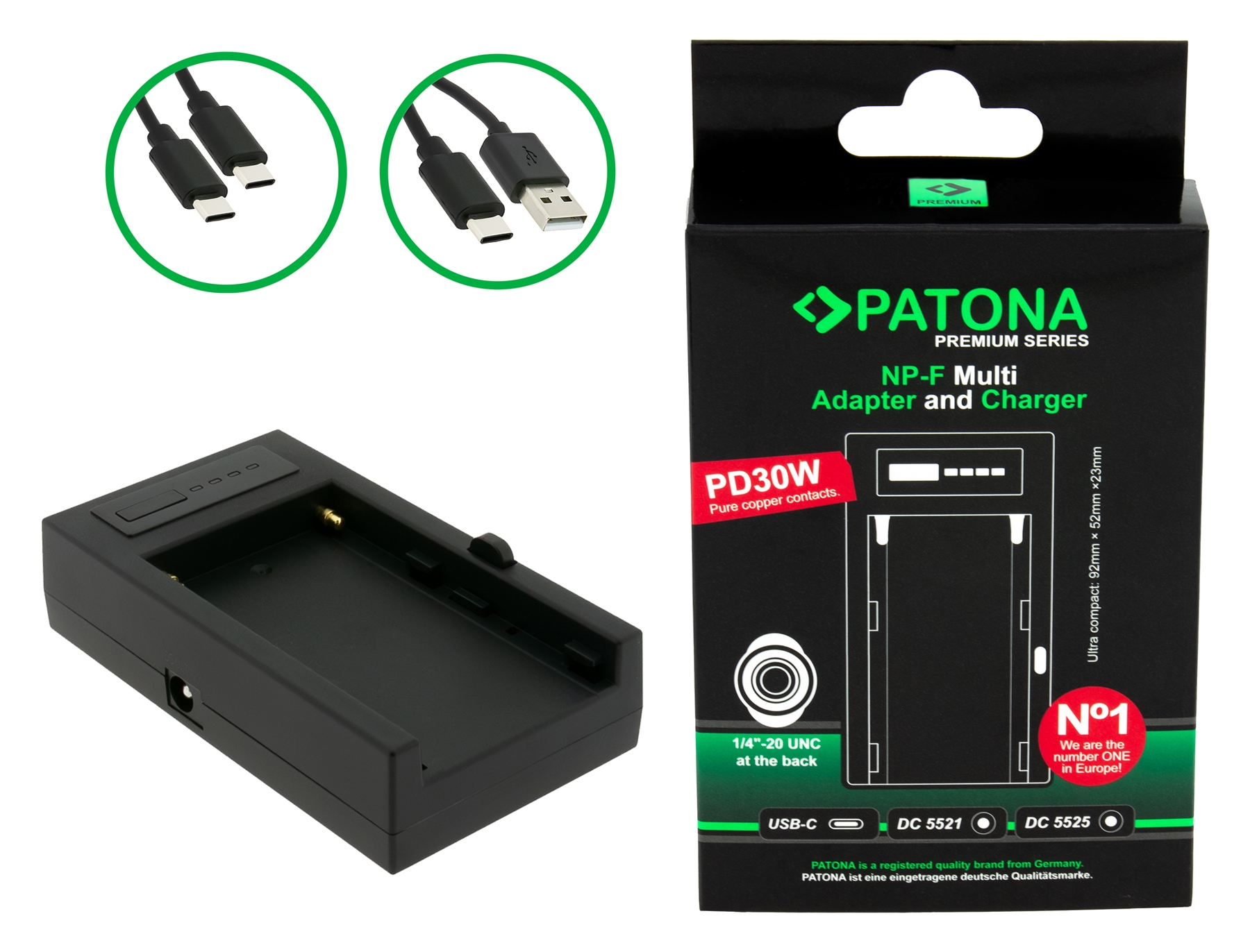 Patona Premium Multi Adapter & Charger f. Sony NP-F Serie