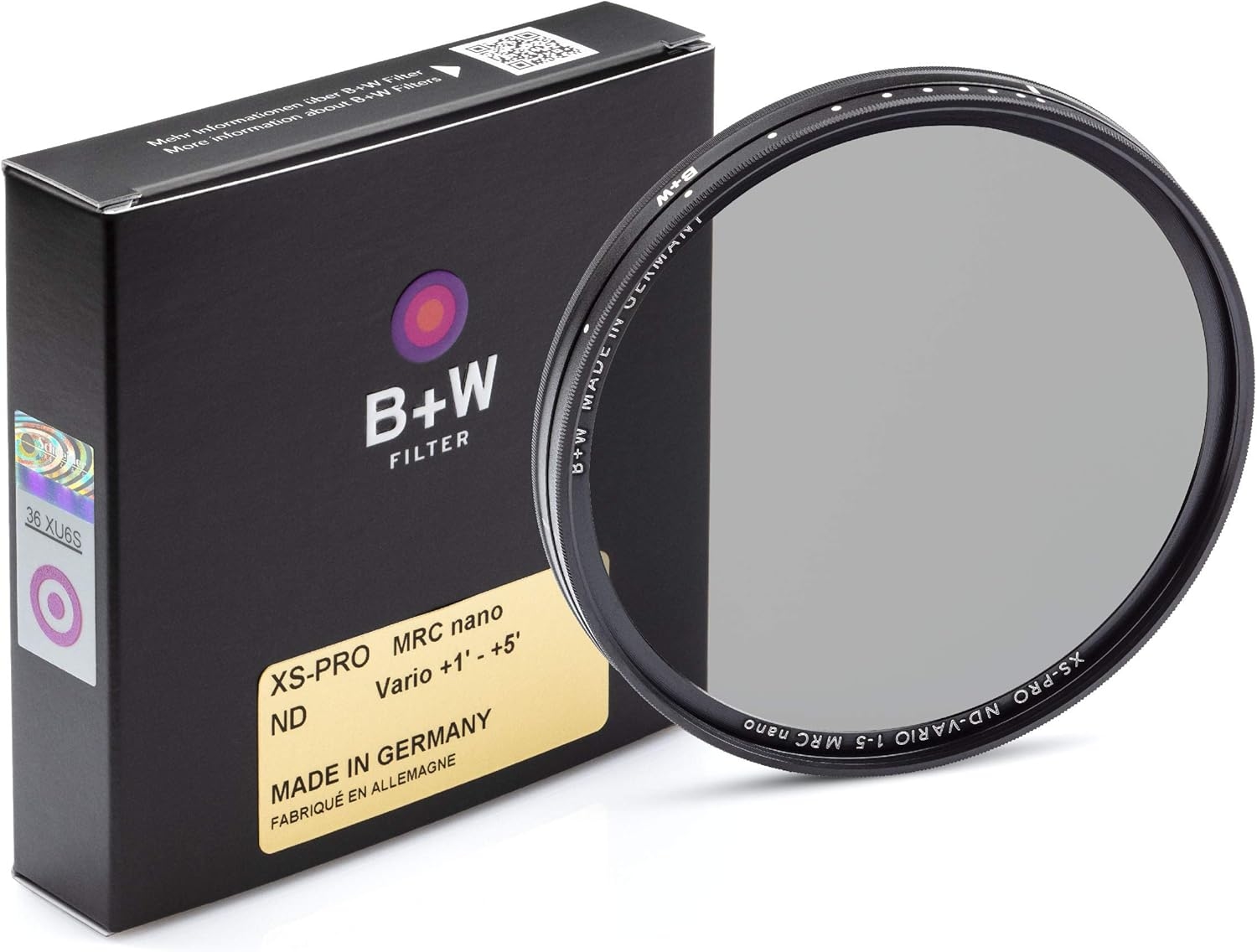 B+W 46mm XS-Pro MRC nano ND Vario +1 - +5