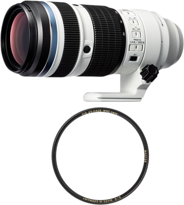 OM SYSTEM M.Zuiko Digital ED 50-200mm 2.8 IS PRO + B&W UV Filter Master 77mm