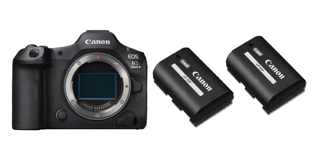 Canon EOS R5 Mark II + 2x Canon LP-E6P Akkus