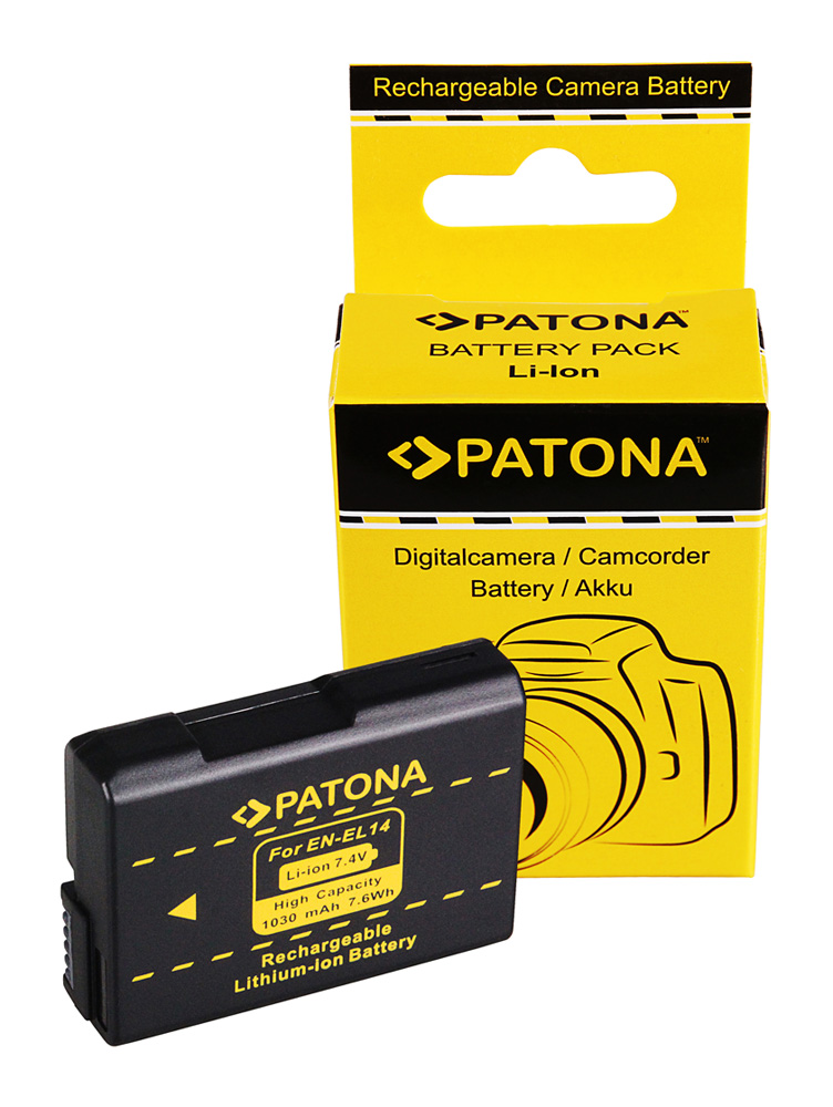 PATONA Hochleistungs LithIonen-Akku wie Nikon EN-EL14