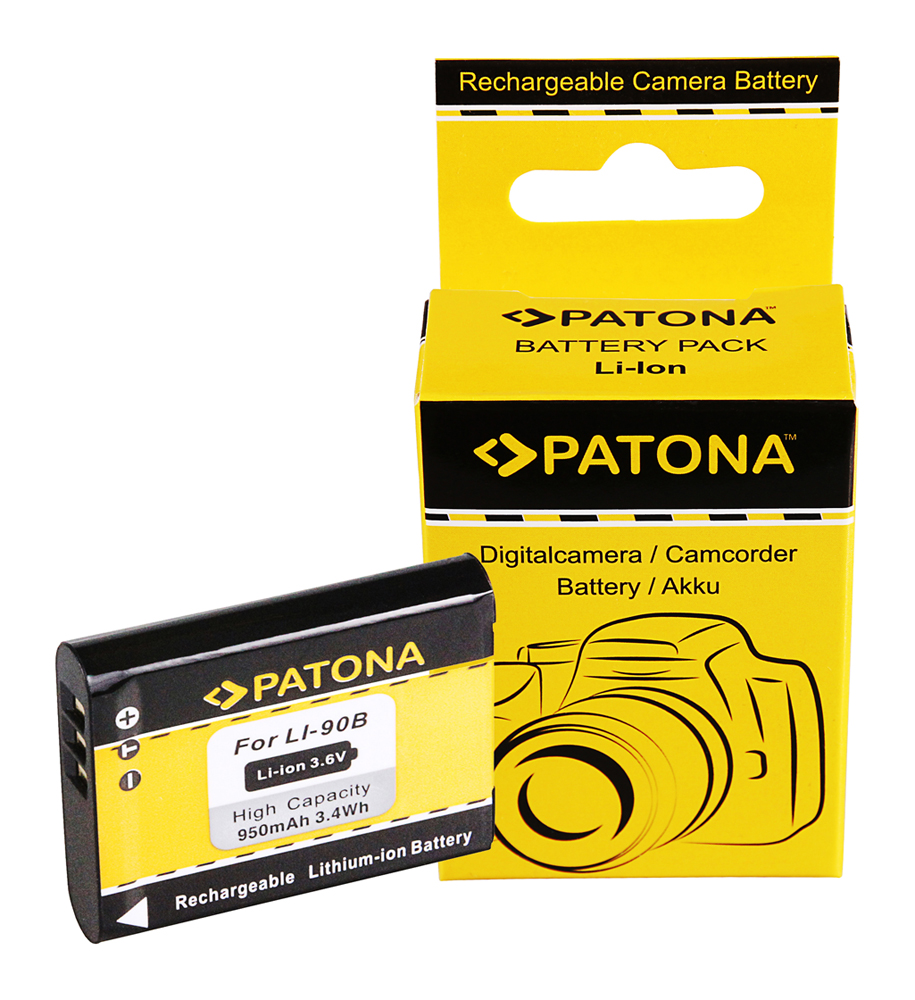 PATONA Hochleistungs LithIonen-Akku wie Olympus LI-90B / LI-92B