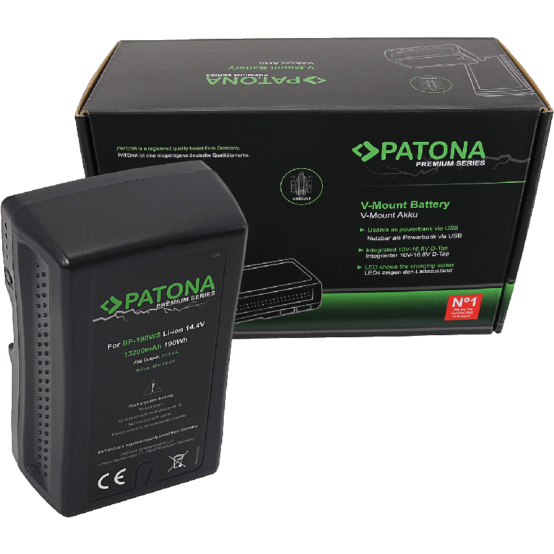 PATONA Premium V-Mount 190Wh Akku für Sony