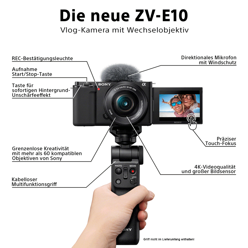 Sony ZV-E10 Vlog-Kamera + 16-50mm OSS