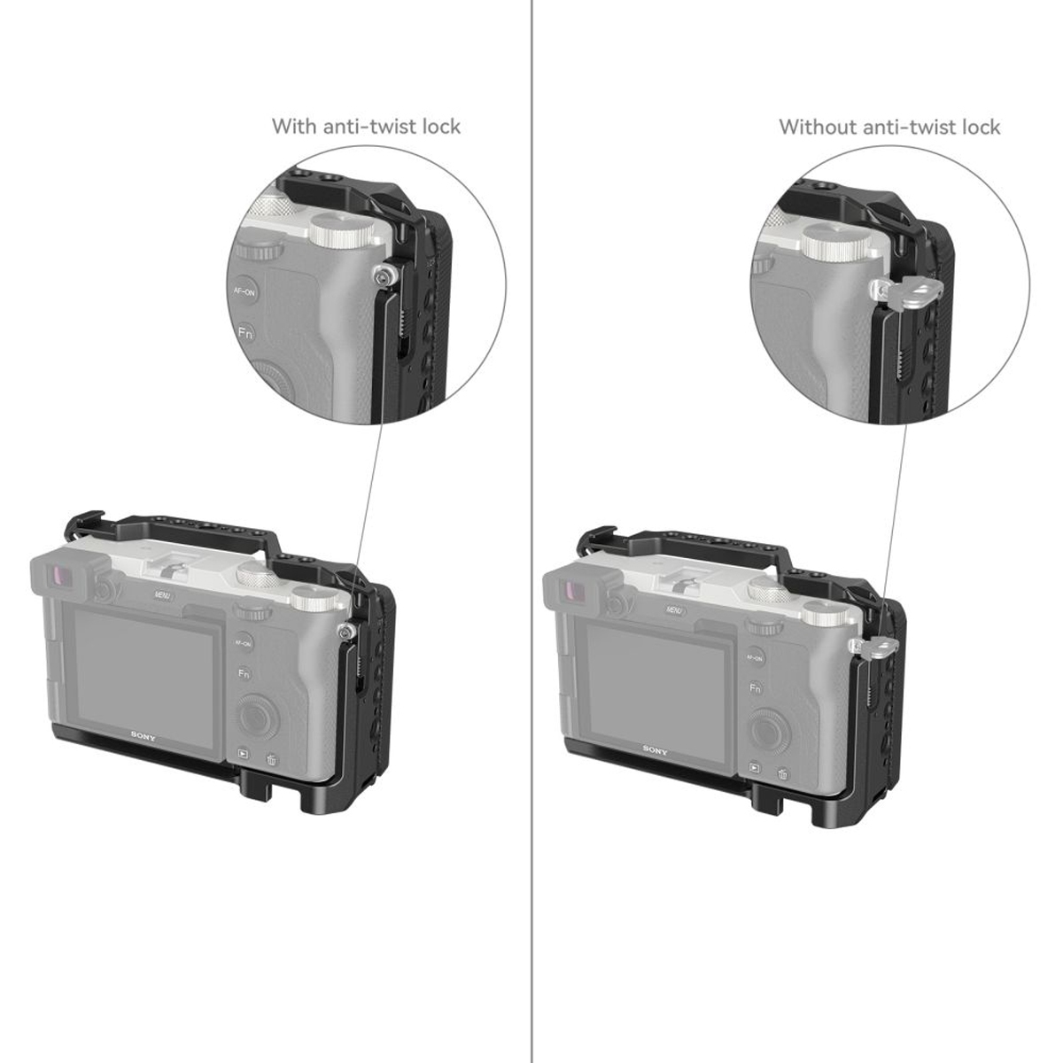 SmallRig 3212B Cage für Sony A7C Kamera mit Seitengriff