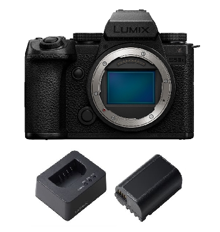 Panasonic Lumix DC-S5 II X Gehäuse + BTCD15 Akku-Ladegerät + BLK22E Akku