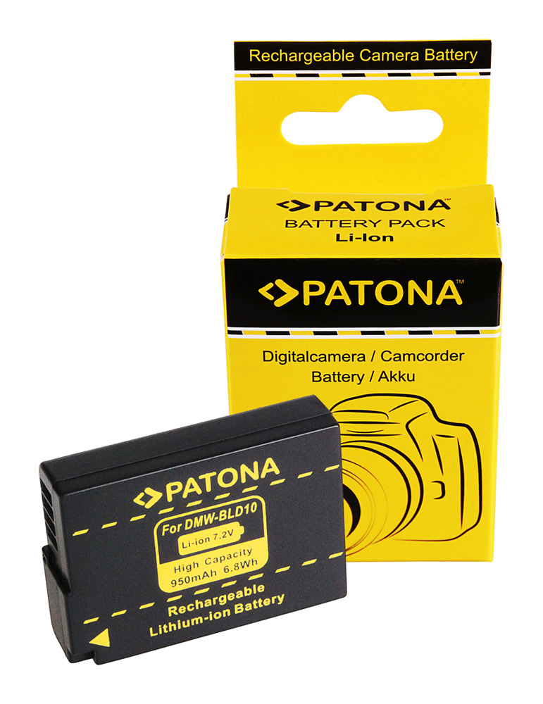 PATONA Hochleistungs LithIonen-Akku wie Panasonic DMW-BLD10E
