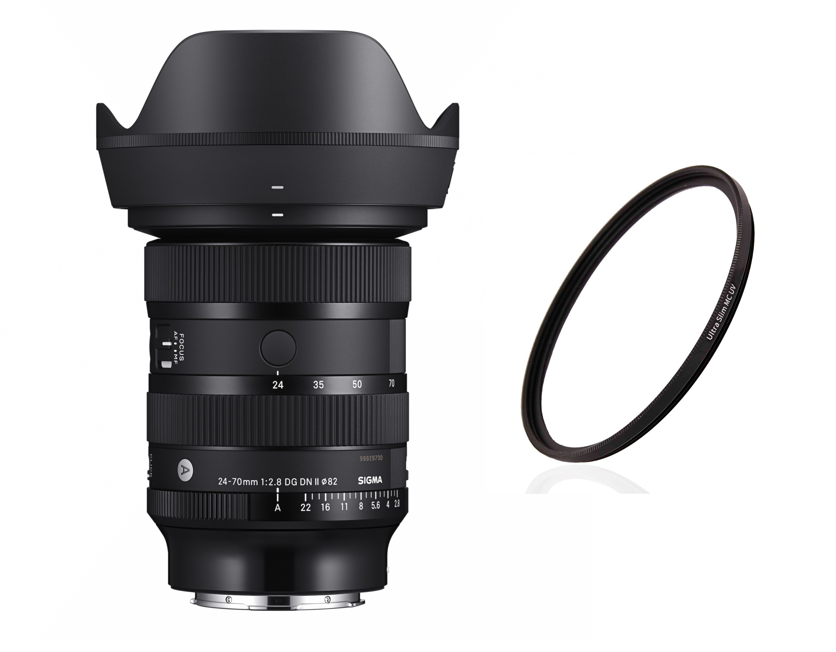 Sigma Art 24-70mm 2.8 DG DN II für Sony E-Mount + V.M.C. 82mm Slim UV-Filter