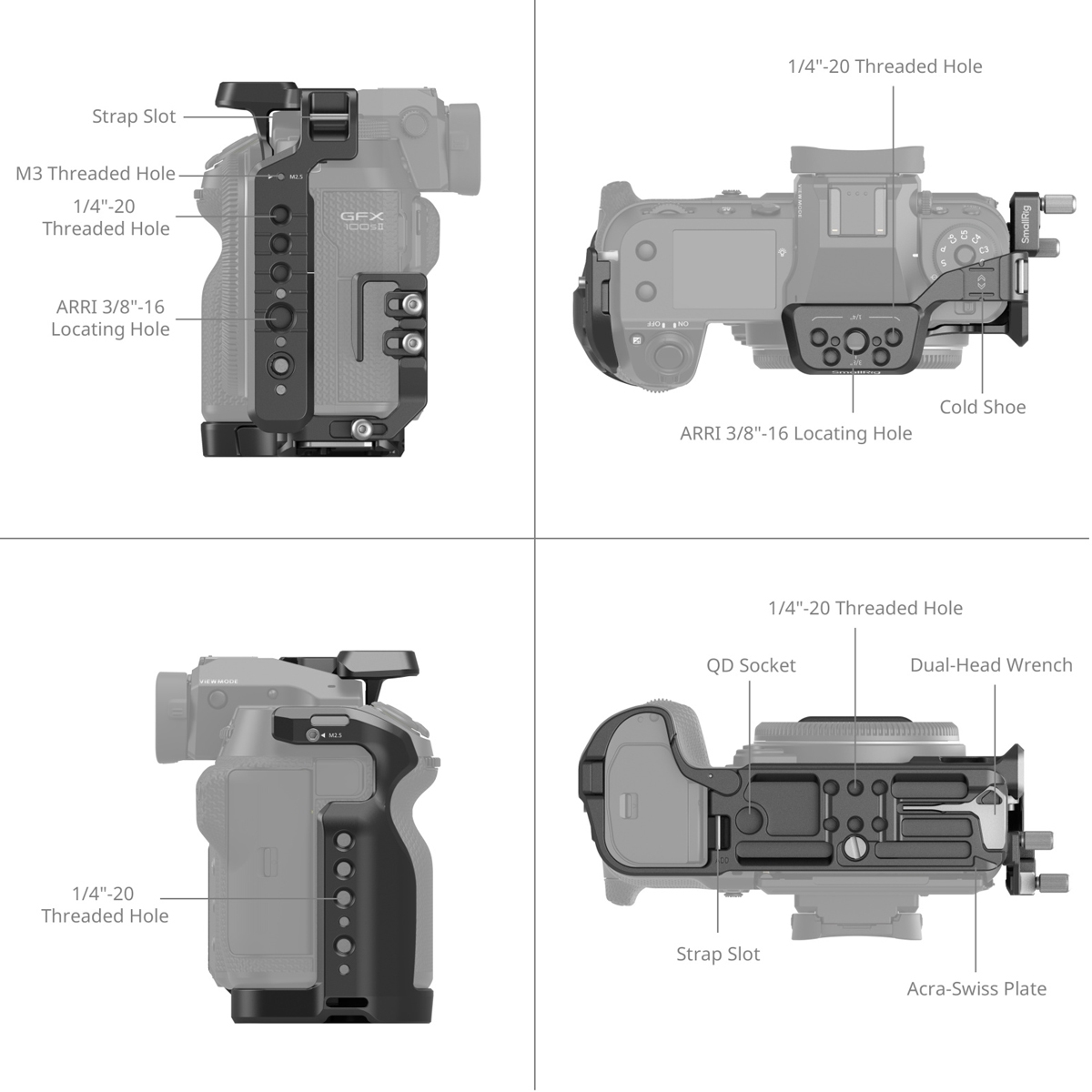 SmallRig 4716 L-Shape Mount Plate für Fujifilm GFX
