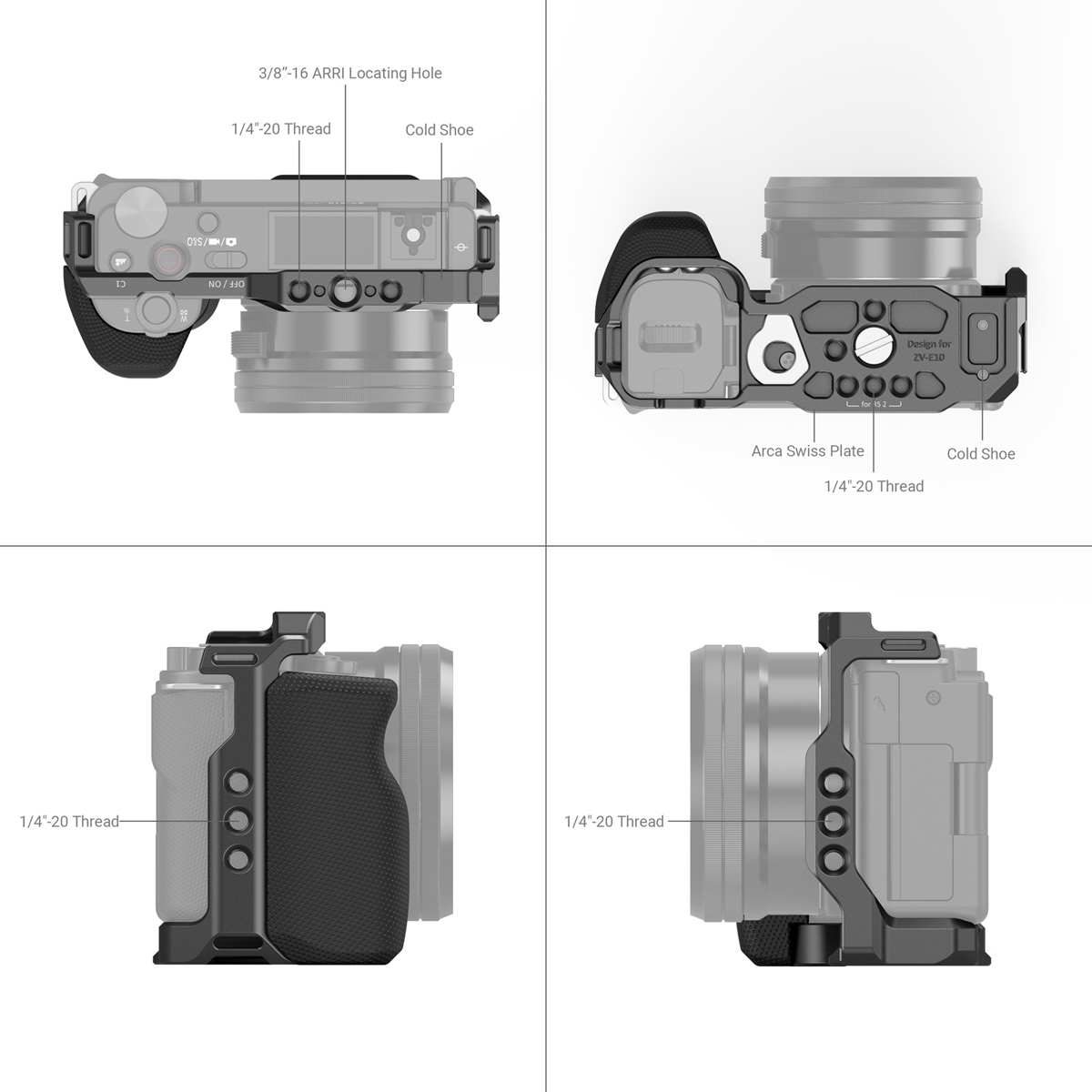 Smallrig 3538B Cage mit Griff für Sony ZV-E10 