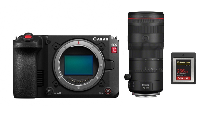 Canon EOS C50 + RF 70-200mm 2.8 Z + SanDisk CFExpress 256GB