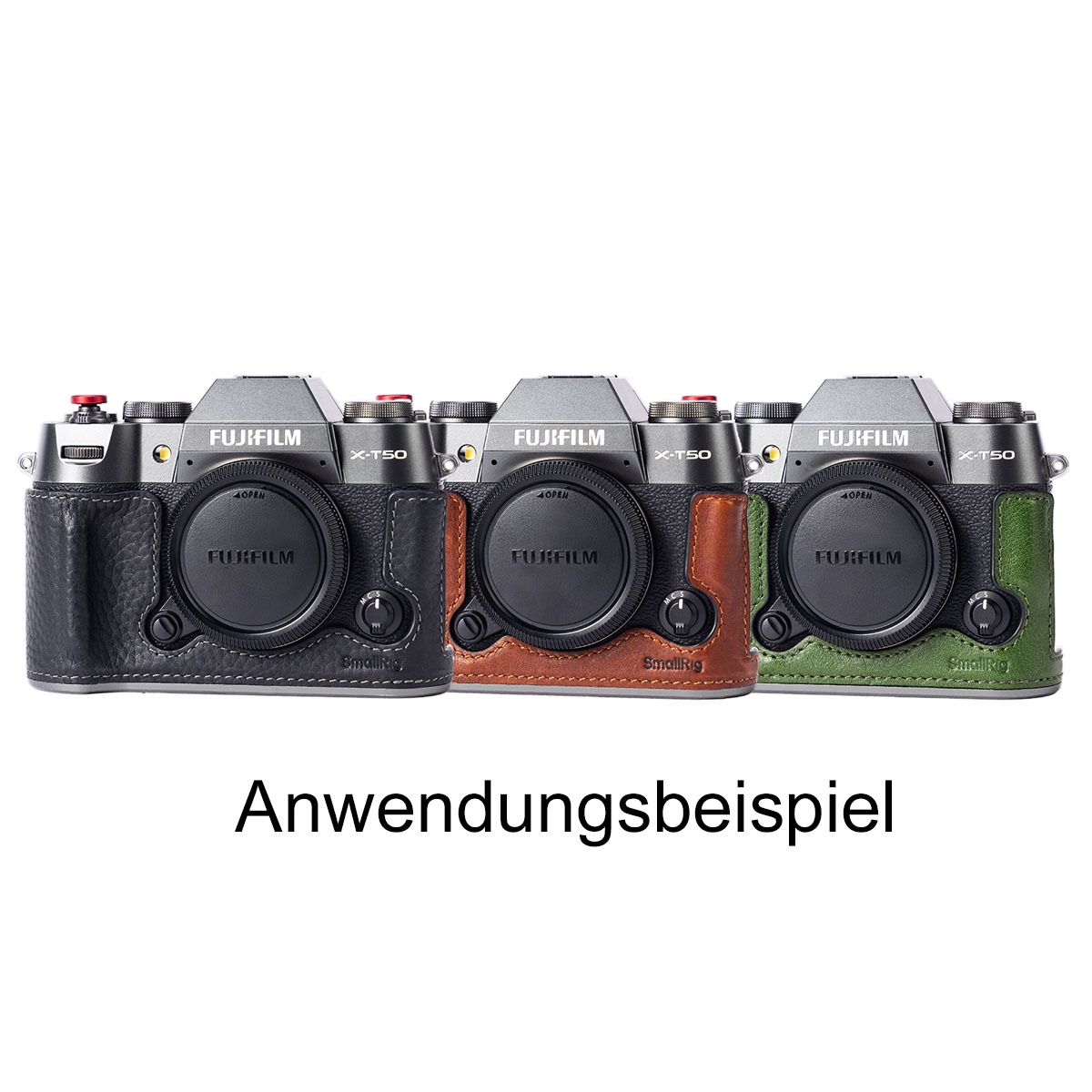 SmallRig 4710 Leather Half Case Kit für Fujifilm X-T50 brown