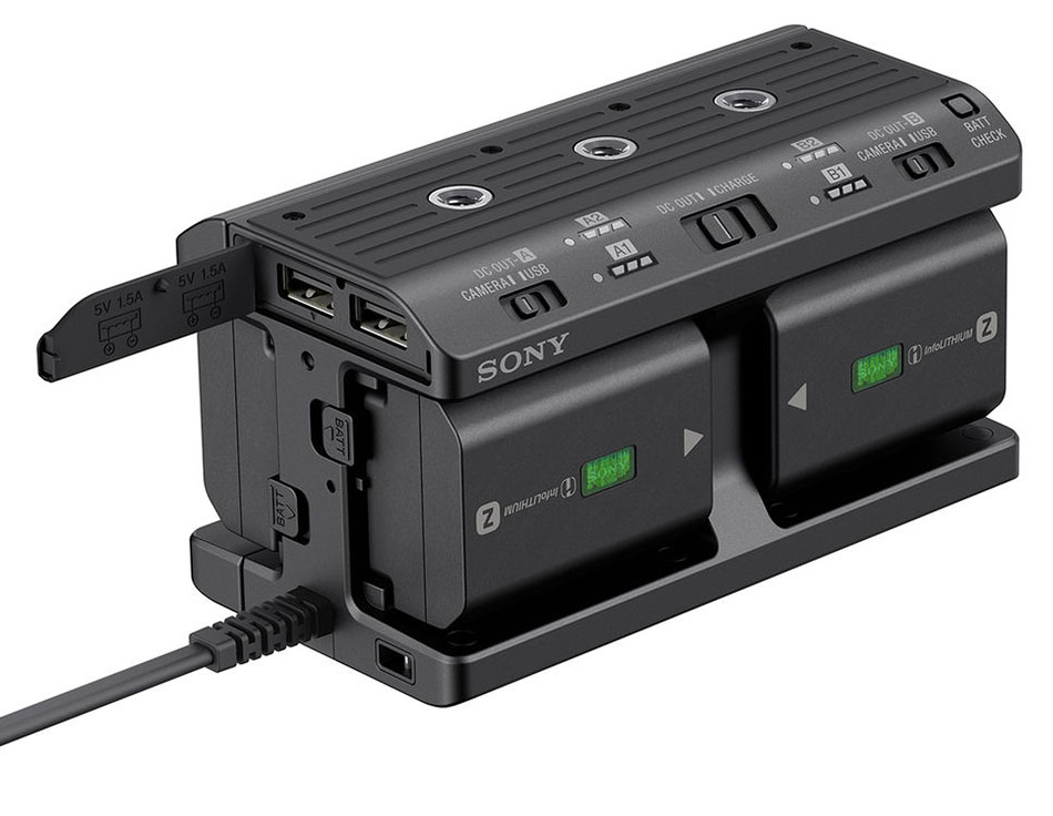 Akku-Lader, Dual-Akkus, Sony, Lithium, Ladestation