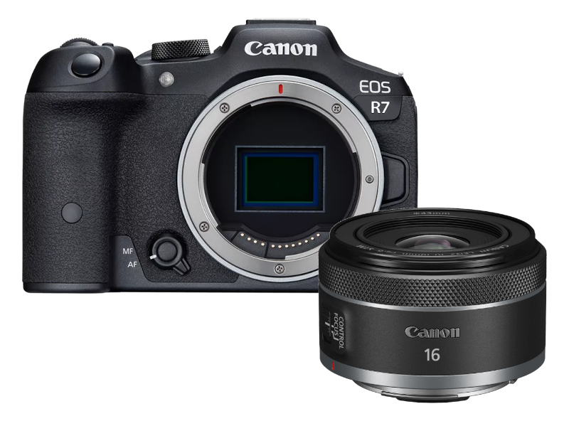 Canon EOS R7 + RF 16mm 2.8 STM + EF-EOS R Adapter