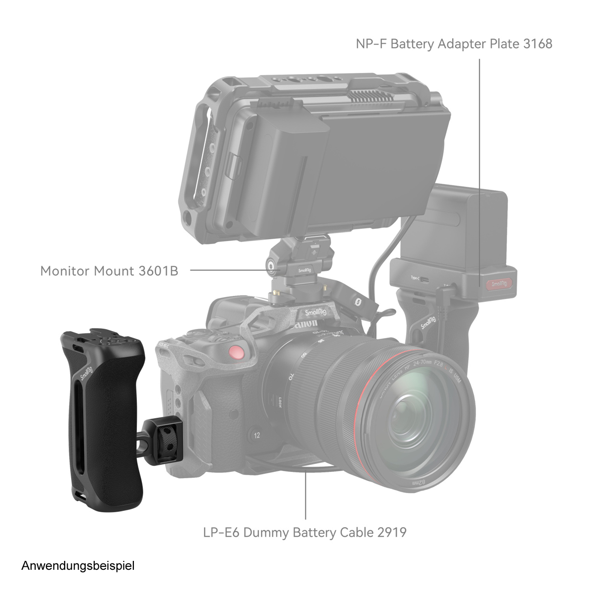 SmallRig 4346 Seitenhandgriff mit Two-in One Lokalisierungsschraube