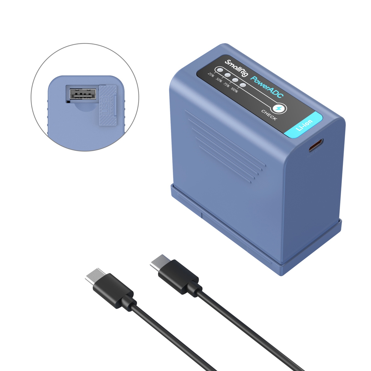SmallRig 4267 NP-F970 USB-C (Sony) aufladbare Kamerabatterie
