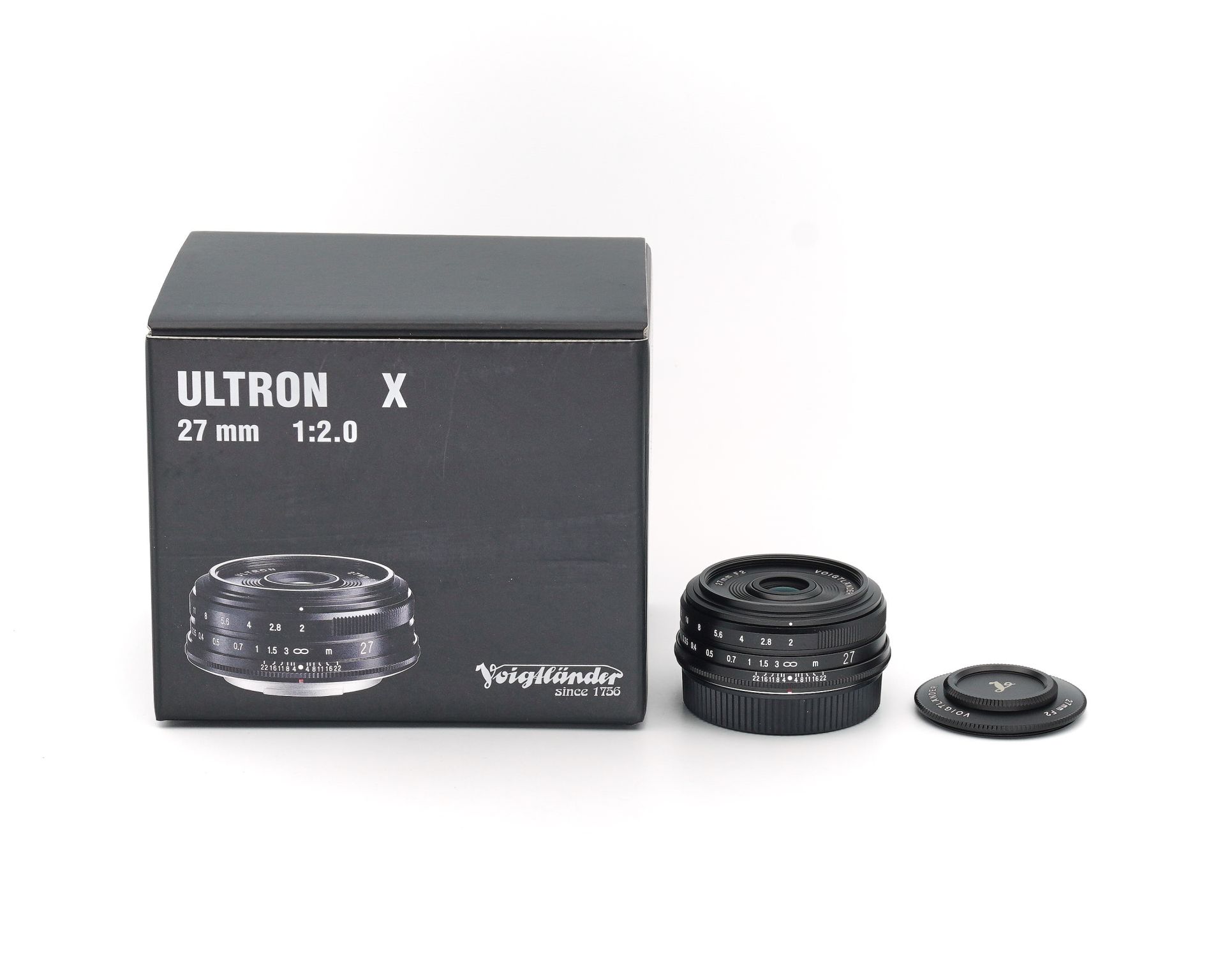 Objektiv, 27 mm, f/2.0, manueller Fokus, Ultron X