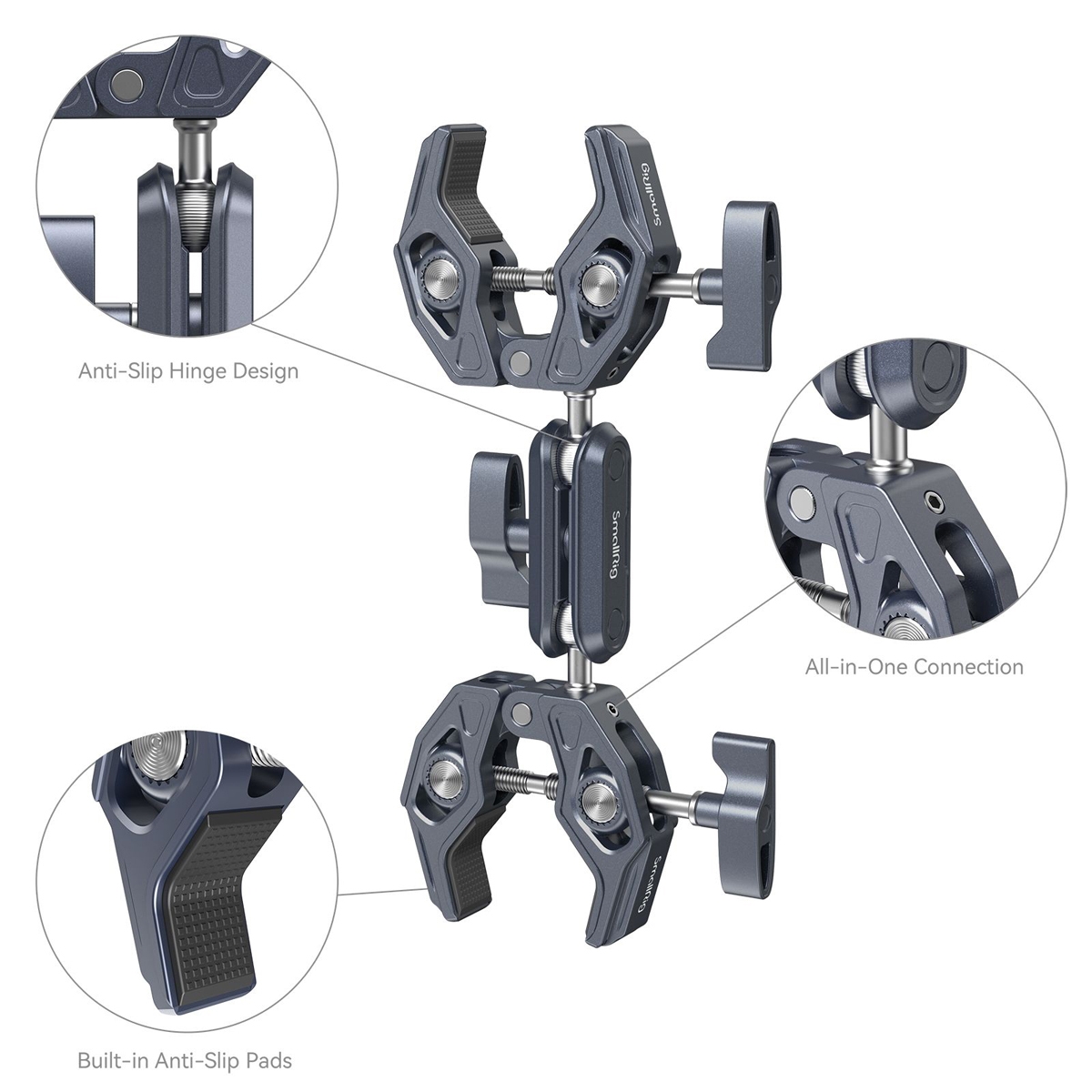 SmallRig 4103B Super Clamp with double Crap Shaped Clamps