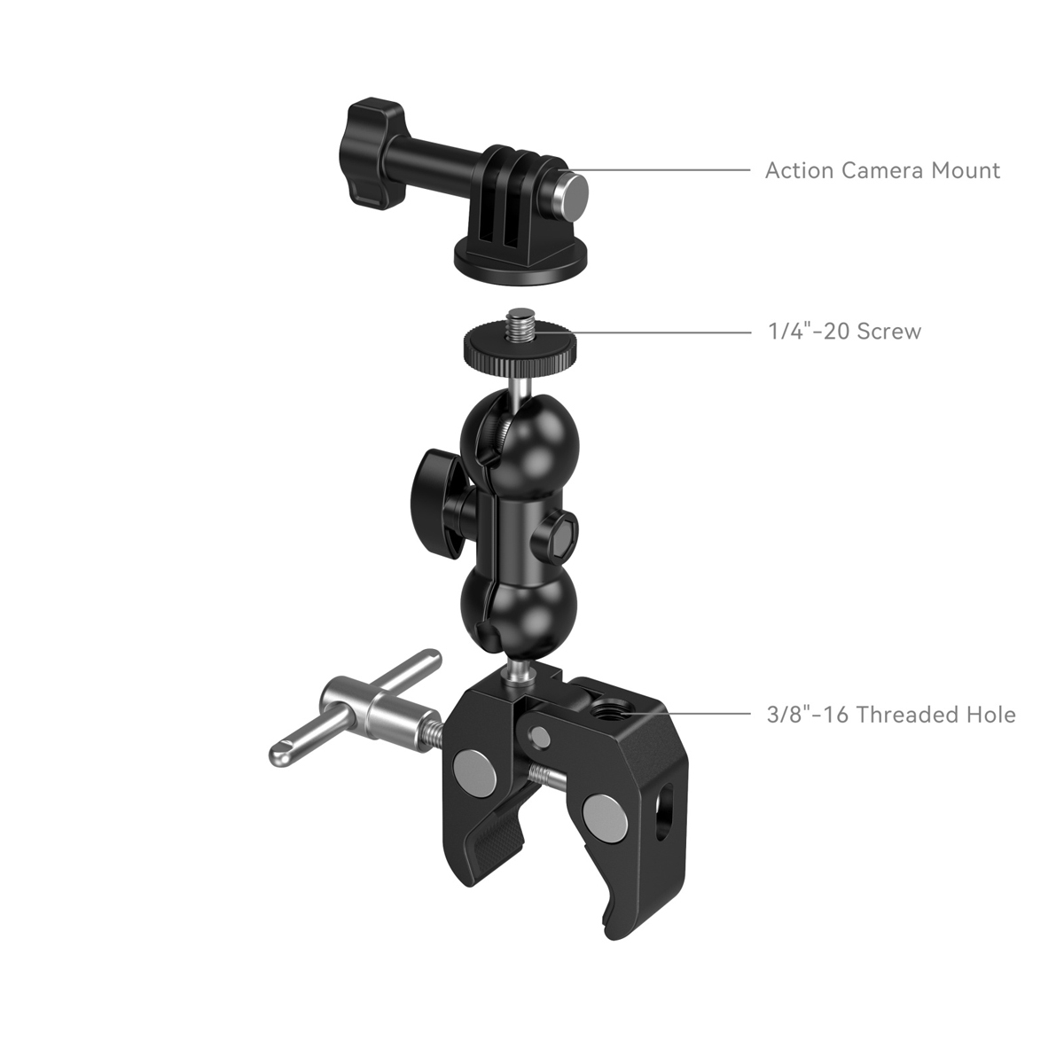 SmallRig 4373 Crab Shaped Super Clamp with Ballhead Magic Arm