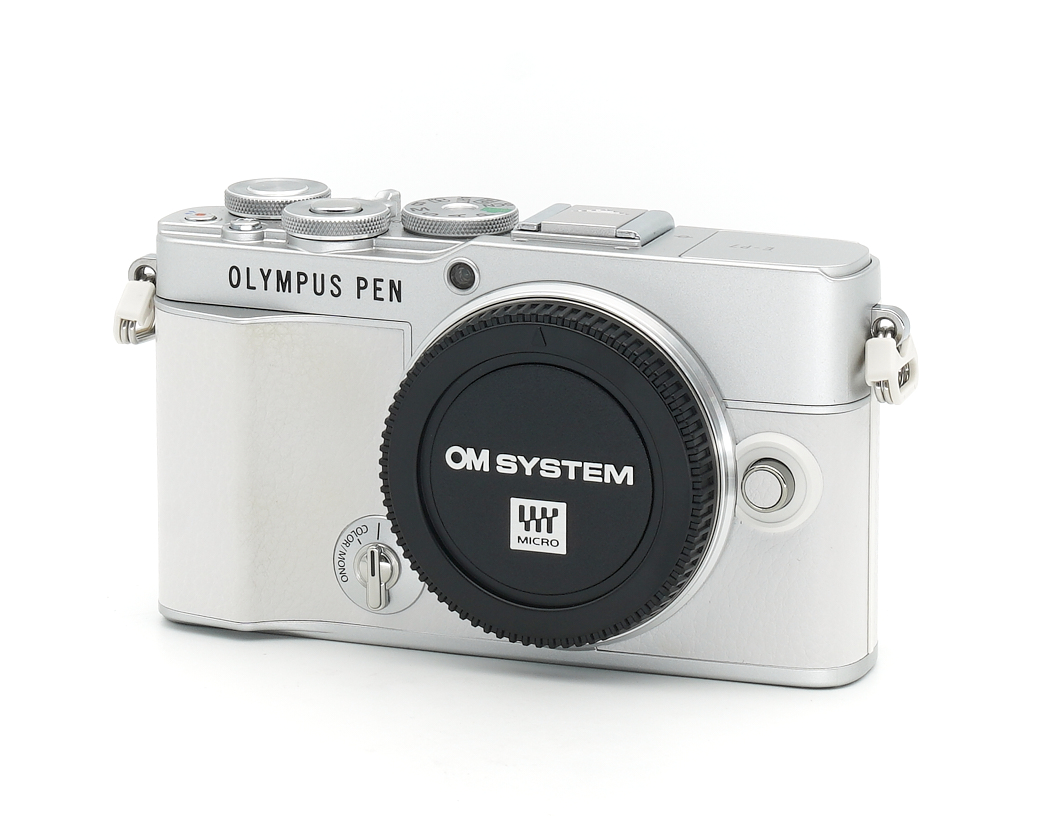 Systemkamera, Silbernes Gehäuse, Micro Four Thirds, Wechselobjektiv, Retro-Design