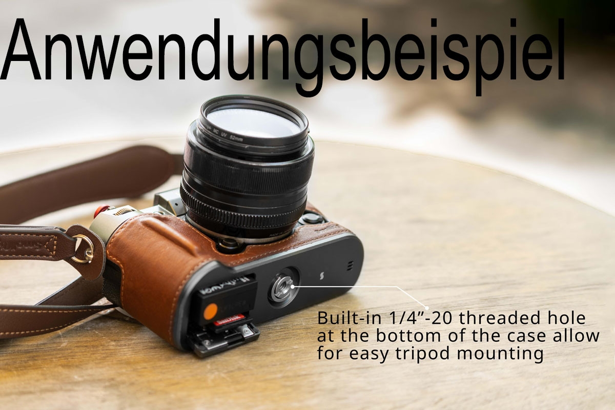 SmallRig 4710 Leather Half Case Kit für Fujifilm X-T50 brown
