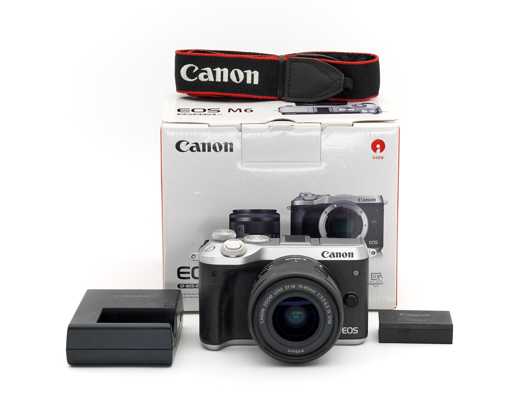 Canon EOS M6  silber + 15-45mm IS STM Topzustand, Canon-Fachhändler #38600**