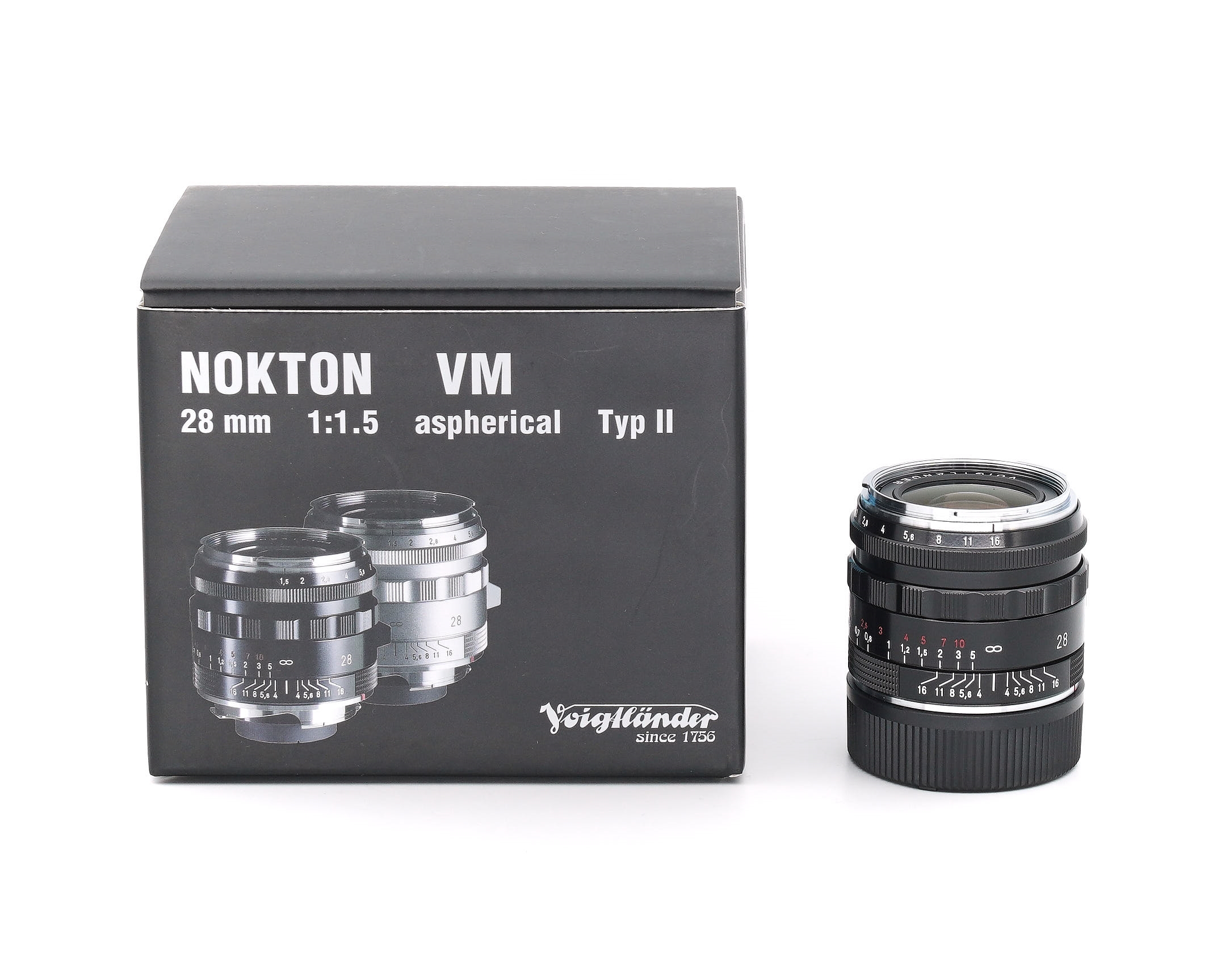 Voigtländer Nokton 28mm 1.5 VM ASPH Type II schwarz Leica M Aussteller #**