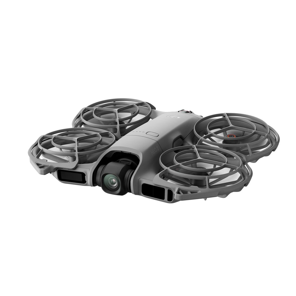 drohne, Quadcopter, Kamera, Propellerschutz, Grau
