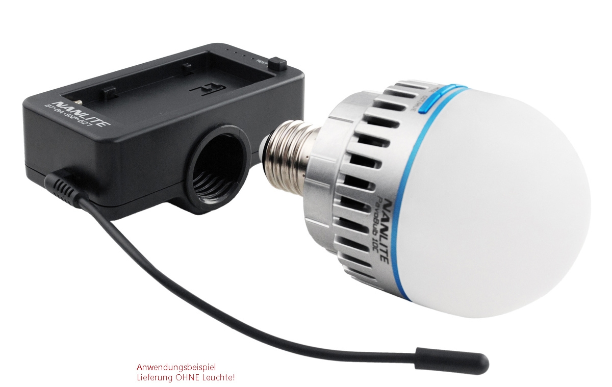 Nanlite BT-BA-SNP-E27 NP-F Akku-Adapter für Pavo Bulb 10C