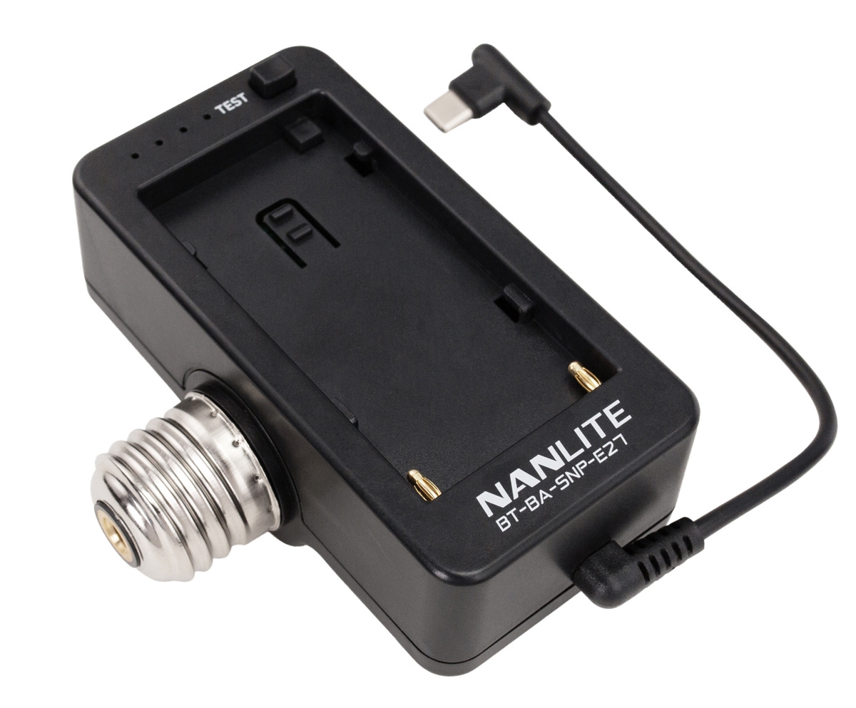Nanlite BT-BA-SNP-E27 NP-F Akku-Adapter für Pavo Bulb 10C