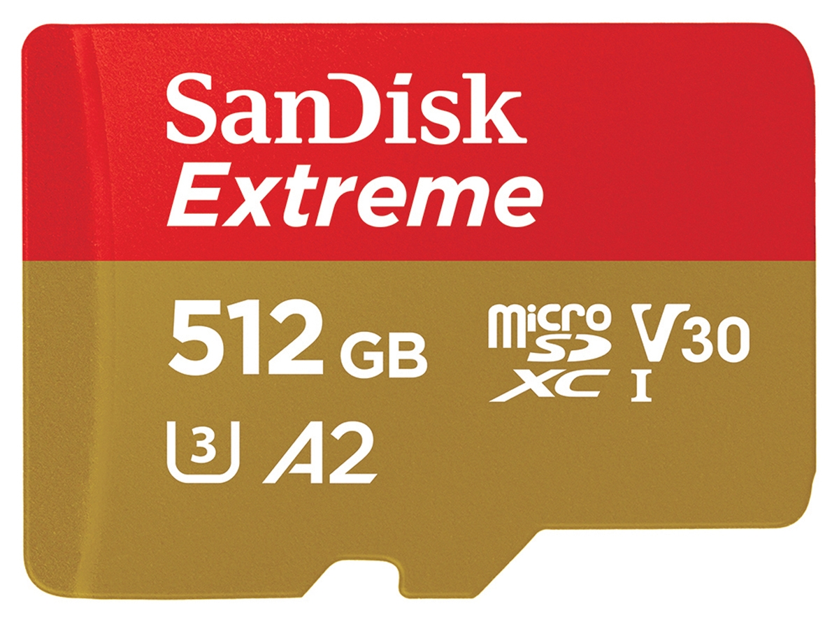 SanDisk Extreme 512GB microSDXC 190 MB/s UHS-I, C10, U3, V30, A2 + SD Adapter