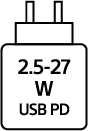 USB PD, 2,5-7 W, USB-C, PD, Spannung